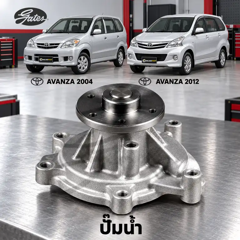 ปั๊มน้ำ GATES GWP-0021 — ปั๊มน้ำ 2SZ 3SZ Avanza 1.3/1.5 F601-2 F652