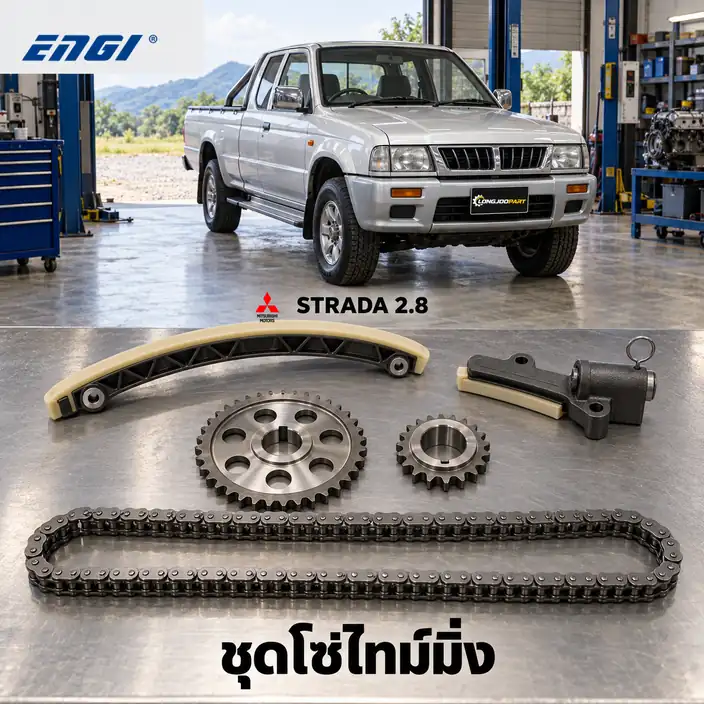 ชุดโซ่ไทม์มิ่ง ENGI ECK-01006 — ชุดโซ่ไทม์มิ่ง+เฟือง 4M40 Strada 2.8 โซ่คู่