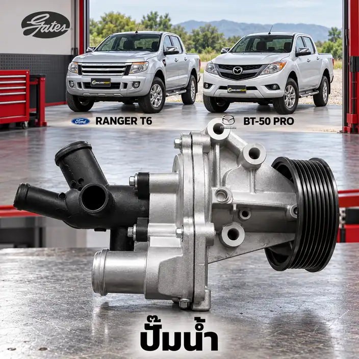 ปั๊มน้ำ GATES GWP-0275 — ปั๊มน้ำ+มู่เล่ย์ P5AT Ranger 3.2 ปี 2012, BT50 Pro