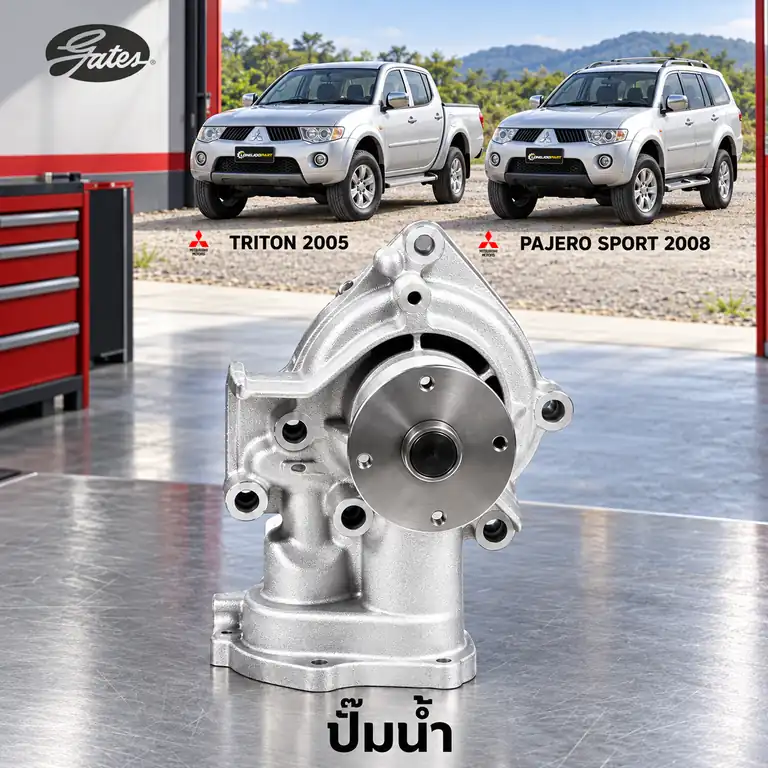 ปั๊มน้ำ GATES GWP-0244 — ปั๊มน้ำ 4D56 16V Triton 2.5 ปี 2005, Pajero