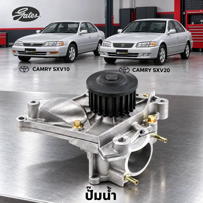 ปั๊มน้ำ GATES GWP-0154 — ปั๊มน้ำพร้อมเสื้อ 5S-FE Camry SXV10-20