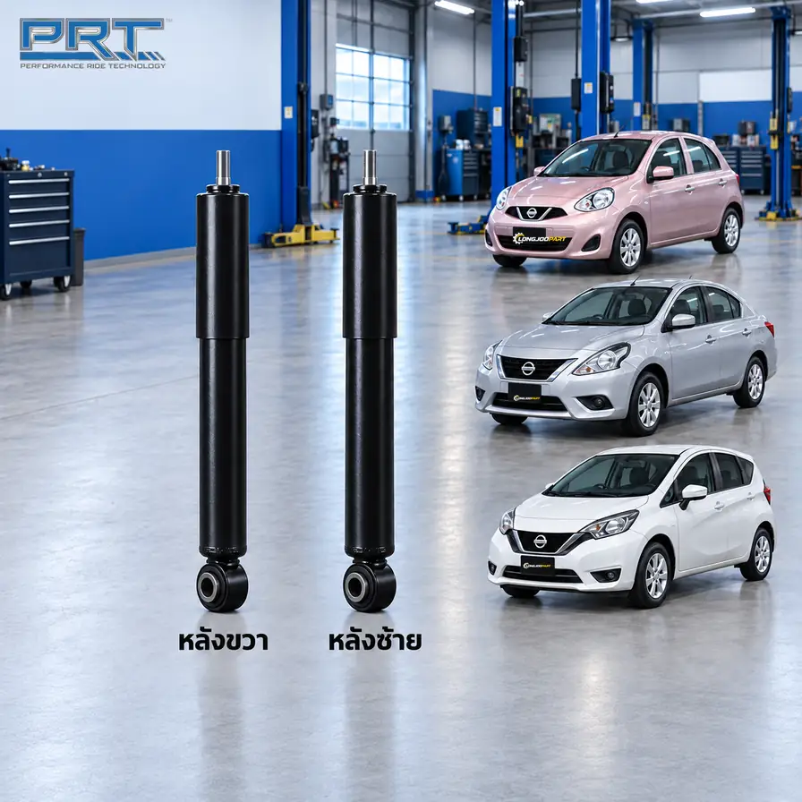 โช้คอัพ PRT STD — Almera 1.2 ปี 2011– / Note 1.2 ปี 2017–