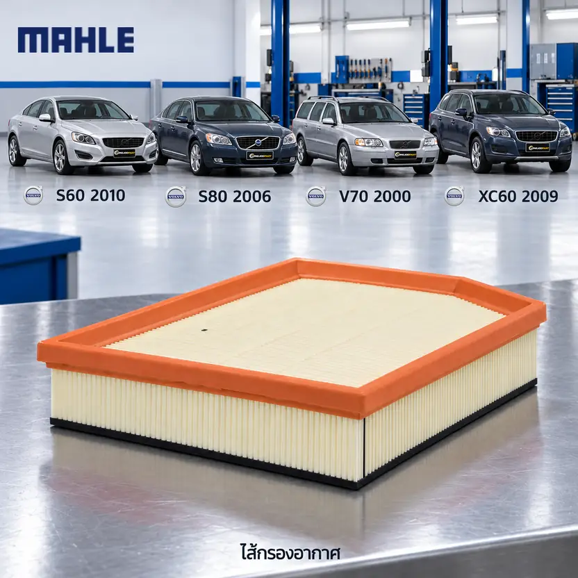 ไส้กรองอากาศ MAHLE รหัส LX 1591-9 — S60 II, S80 II, V70 II, XC60 2.0D, 2.0T