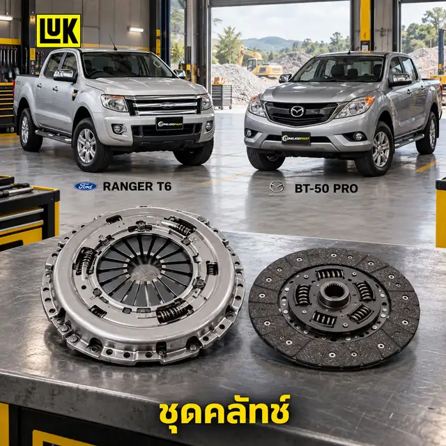 ชุดคลัทช์ LUK 625 3044 09 — ชุดคลัทช์ SAC T6 BT-50 Pro เบนซิน 2.5, RANGER '12 Duratec, L5