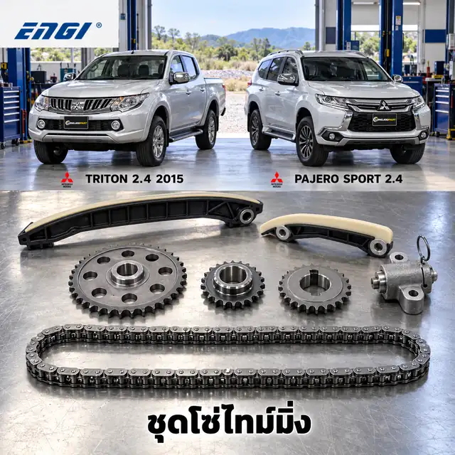 ชุดโซ่ไทม์มิ่ง ENGI ECK-01439 — ชุดโซ่ไทม์มิ่ง+เฟือง 4N15 Triton, Pajero 2.4