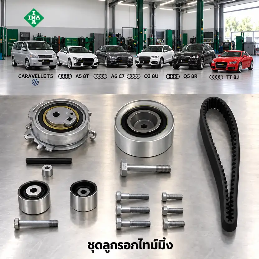 ชุดลูกรอกไทม์มิ่ง INA 530 0550 10 — ชุดลูกรอกไทม์มิ่ง Caravelle 2.0TDI, A5 A6 Q3 Q5 TT ปี 2011