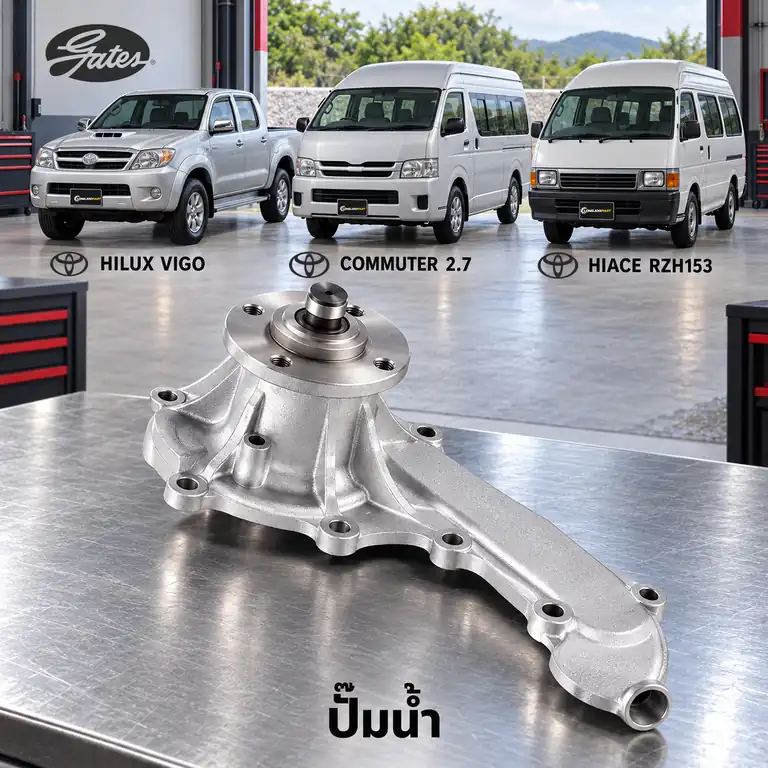 ปั๊มน้ำ GATES GWP-0009 — ปั๊มน้ำ 1TR 2TR TGN1-2#, 3RZ RZH153