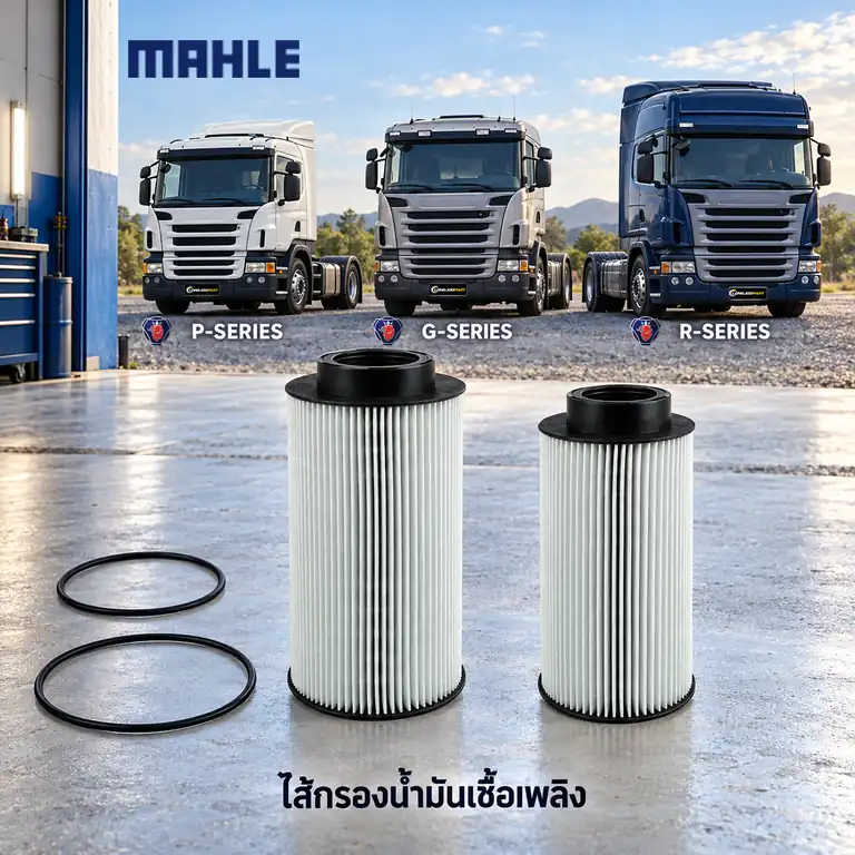 ไส้กรองน้ำมันเชื้อเพลิง MAHLE รหัส KX 439 KIT — 2ชิ้น DC9 DC13 / P,G,R series