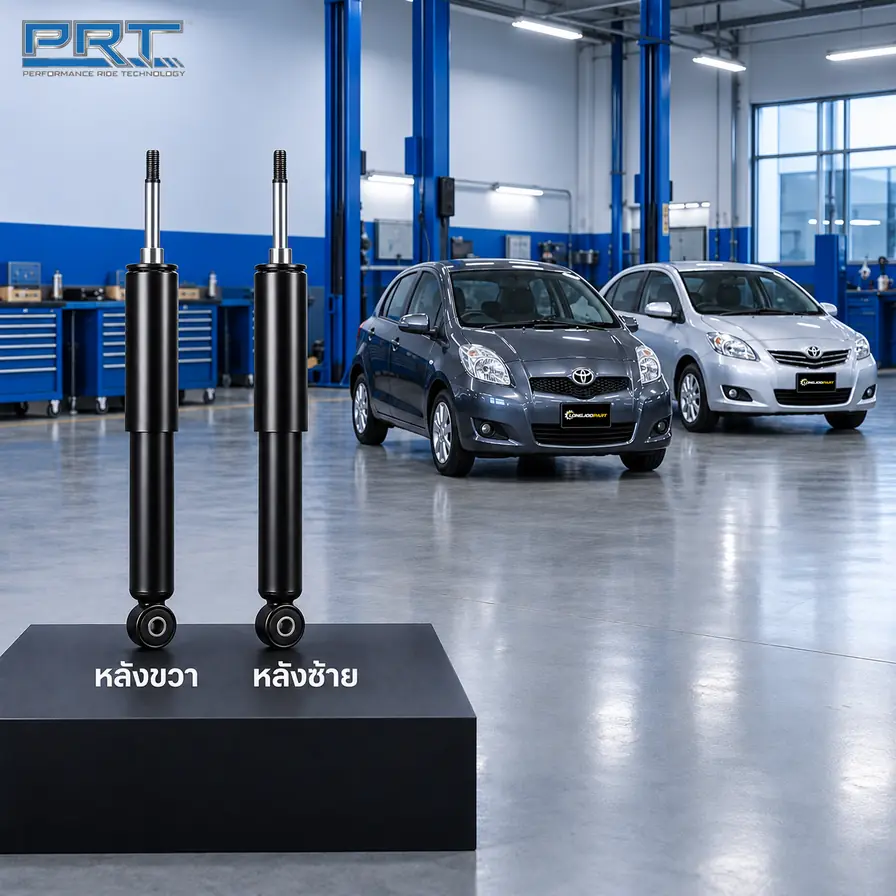 โช้คอัพ PRT STD — Yaris (NCP91) ปี 2006–2012 / Vios (NCP93) ปี 2007–2012