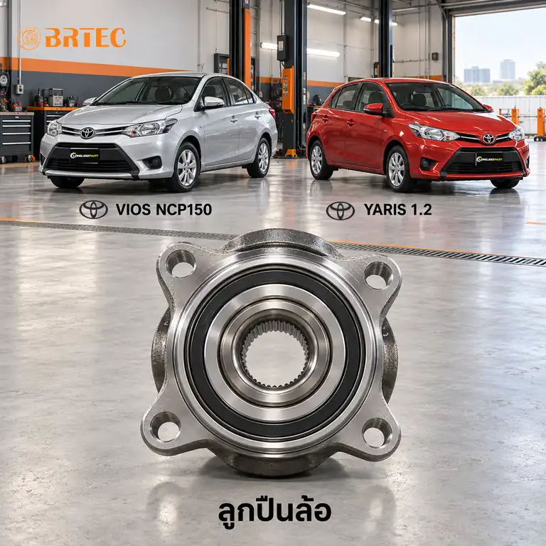 ลูกปืนล้อ BRTEC รหัส 995361AR — ดมุ +ลูกปืนล้อหน้าขวา ABS Vios NCP150, Yaris Y13