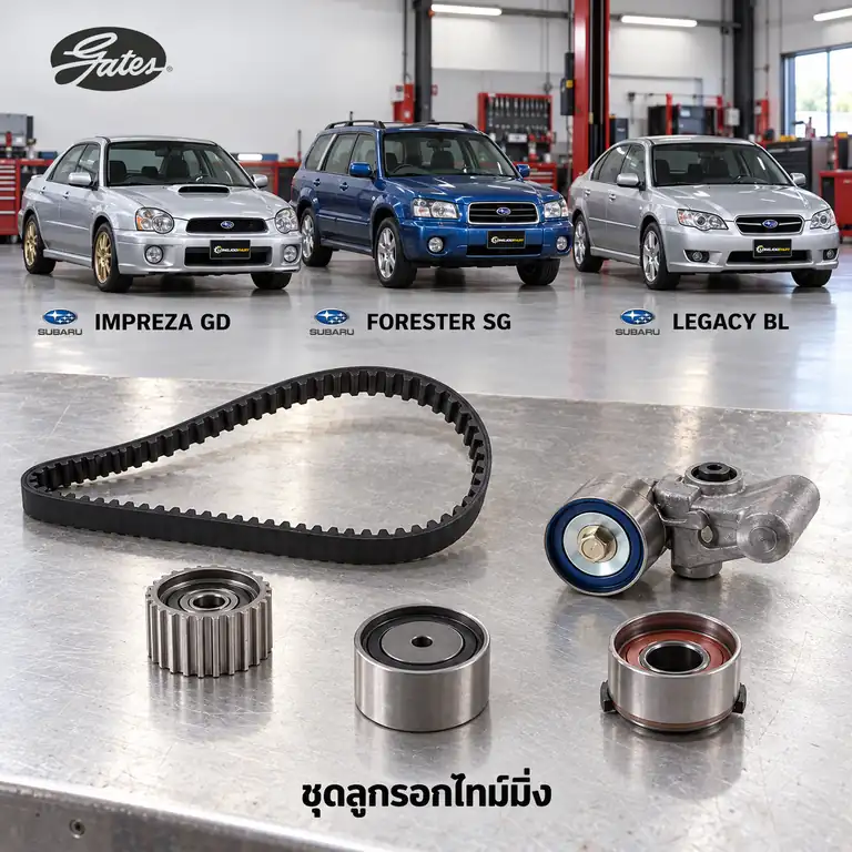 ชุดลูกรอกไทม์มิ่ง GATES K015537XS — ชุดลูกรอกไทม์มิ่ง EJ16 EJ20 EJ25 Impreza, Forrester, Legacy