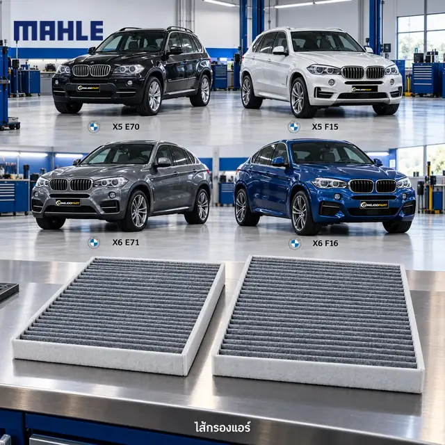 ไส้กรองแอร์ MAHLE รหัส LAK 221-S P — X5 (E70 F15), X6 (E71 F16) 2ชิ้นในเซท็