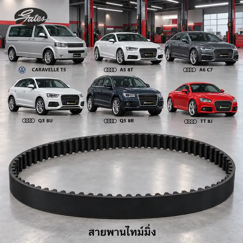 สายพานไทม์มิ่ง GATES T346 — Caravelle 2.0TDI, A5 A6 Q3 Q5 TT ปี 2011