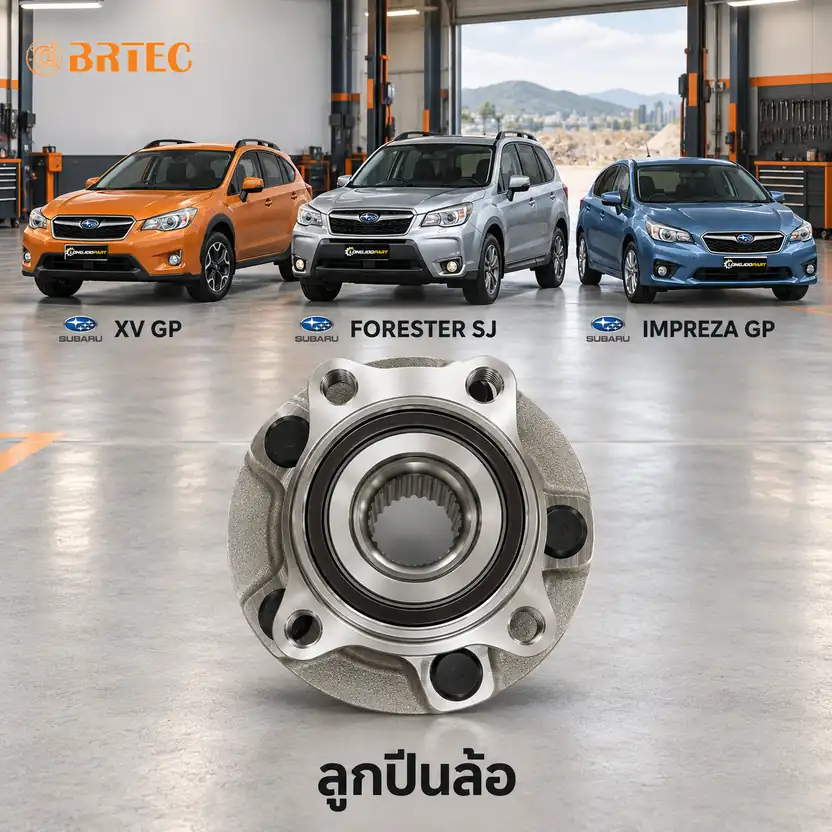 ลูกปืนล้อ BRTEC รหัส 995212A — ดมุ +ลูกปืนล้อหน้า ABS XV Y16, Forrester, Impreza (บา่ 14.5 mm.)