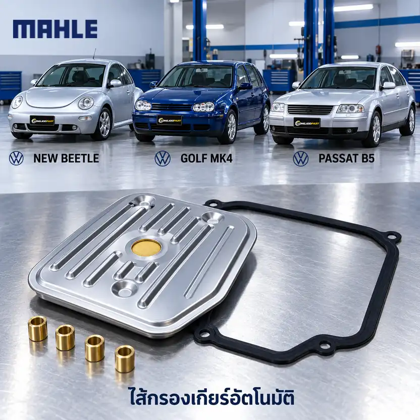 ไส้กรองเกียร์อัตโนมัติ MAHLE รหัส HX 147 KIT1 — กรองเกียร ์4-speed 01M 4ร ู/ New Beetle Golf Pass