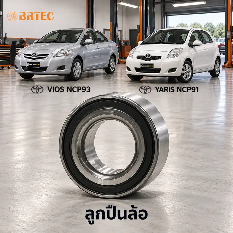 ลูกปืนล้อ BRTEC รหัส 960158A — ลูกปืนล้อหน้า ABS Vios Y08 NCP93, Yaris Y07