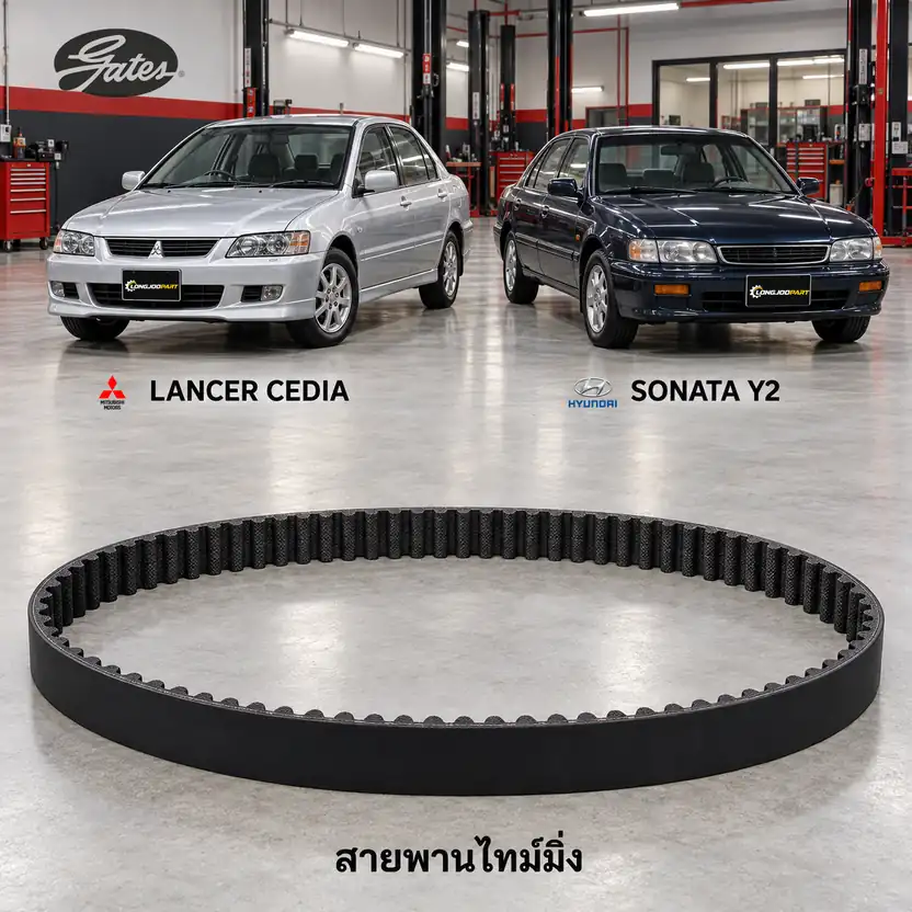 สายพานไทม์มิ่ง GATES T167 — 4G63 16V Lancer Cedia 2.0, G4CP Sonata ปี 1992