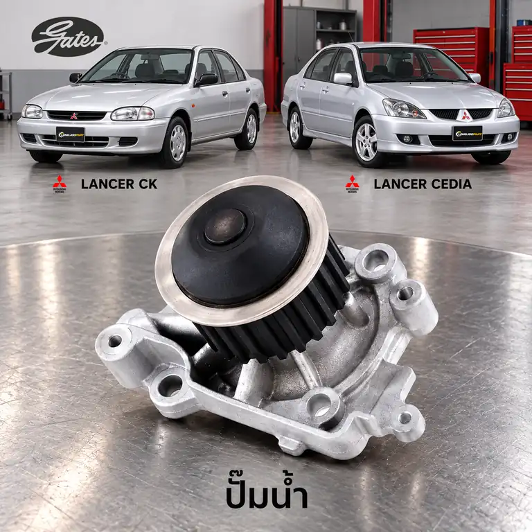 ปั๊มน้ำ GATES GWP-0075 — ปั๊มน้ำ 4G92 4G93 Lancer 1.6/1.8 CK5A, Cedia CS5A