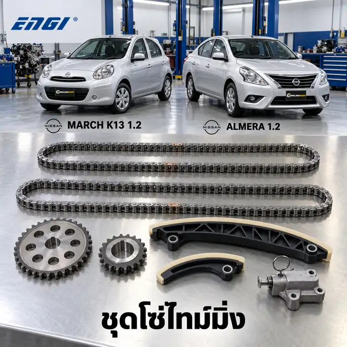 ชุดโซ่ไทม์มิ่ง ENGI ECK-01512 — ชุดโซ่ไทม์มิ่ง+เฟือง HR12 March K13, Almera 1.2