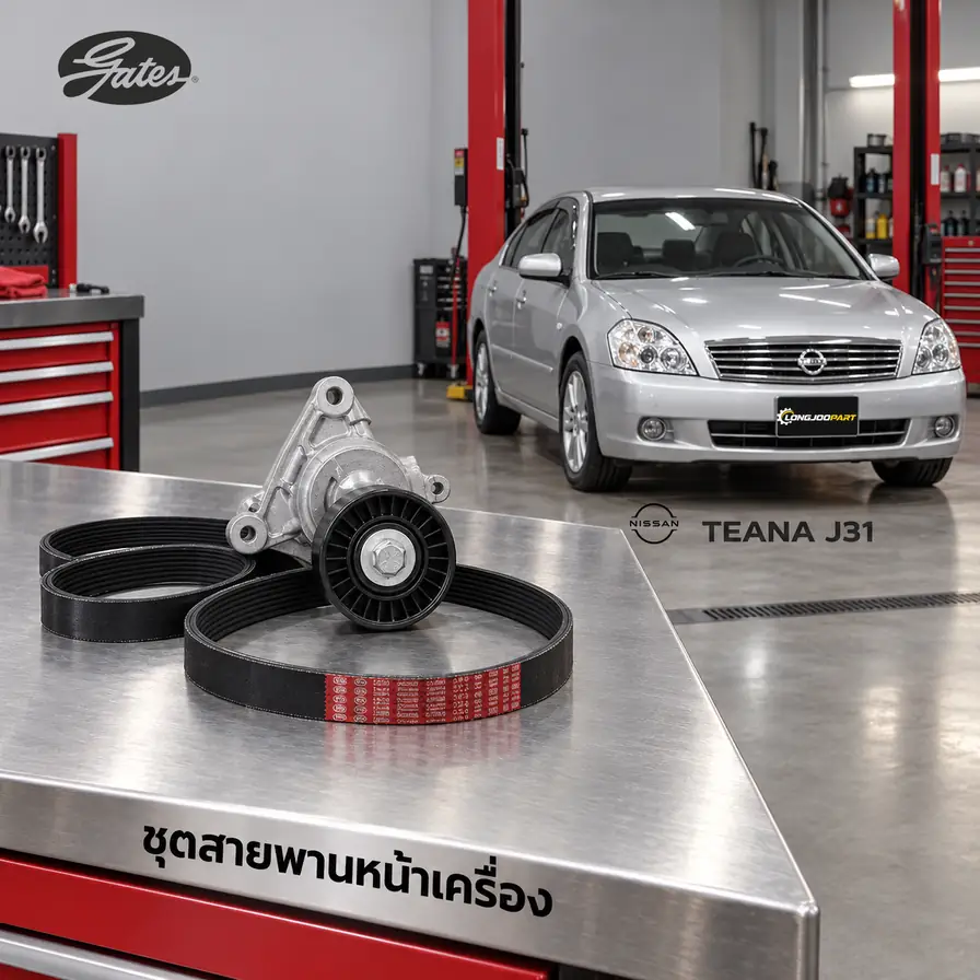 ชุดสายพานหน้าเครื่อง GATES ACK-6PK2245-K1 — ชุด 6PK2245 QR20 Teana 2.0 ปี 2004 J31