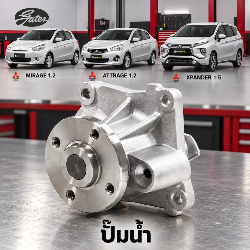 ปั๊มน้ำ GATES GWP-0265 — ปั๊มน้ำ 3A92 Mirage Attrage 1.2, 4A91 Xpander 1.5