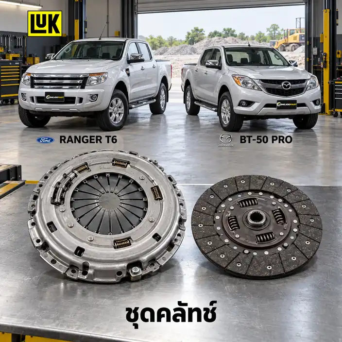 ชุดคลัทช์ LUK 627 3044 09 — ชุดคลัทช์ SAC T6 BT-50 Pro ดีเซล 2.2, RANGER '12 Duratorq, P4AT
