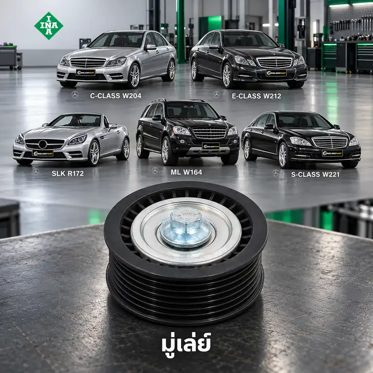 มู่เล่ย์ INA 532 0629 10 — มู่เลย์ 6ร่อง M271 W204 W212 R172, M156 W164 W221