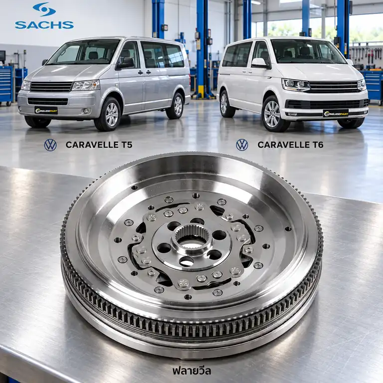 ฟลายวีล SACHS 2295 000 326 — DMF ฟลายวีล 7-DCT 7-DCT 300มม Caravelle T5/6 2.0TDI, Transporter