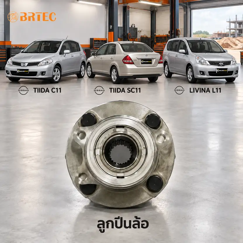 ลูกปืนล้อ BRTEC รหัส 993301A — ดมุ +ลูกปืนล้อหน้า ABS Tiida SC11 C11 Y06, Livina L11 Y14