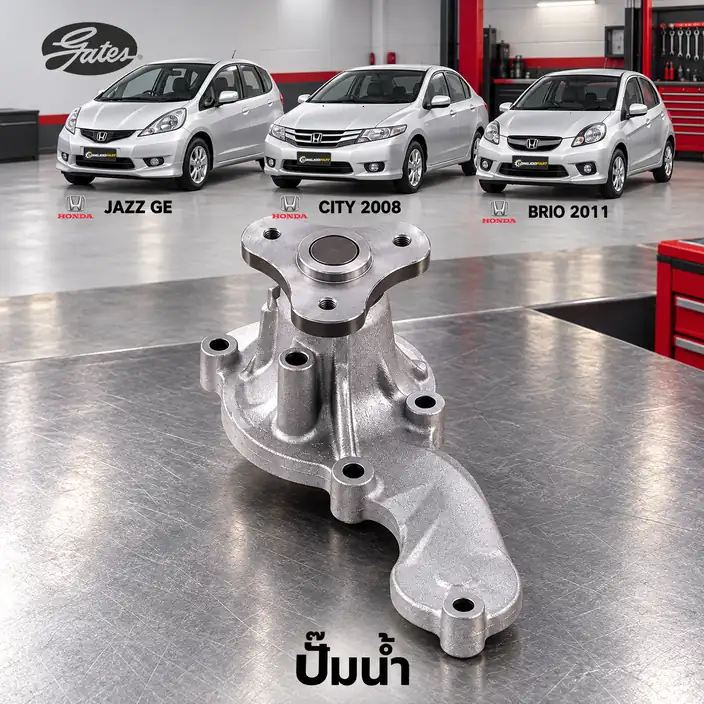 ปั๊มน้ำ GATES GWP-0246 — ปั๊มน้ำ L13 L15 Jazz GE 1.3/1.5, City ปี 2009, Brio ปี 2011