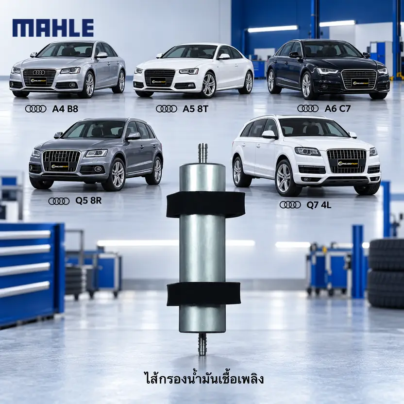 ไส้กรองน้ำมันเชื้อเพลิง MAHLE รหัส KL 596 — 2.0/3.0/4.2TDI A4 A5 A6 Q5 Q7