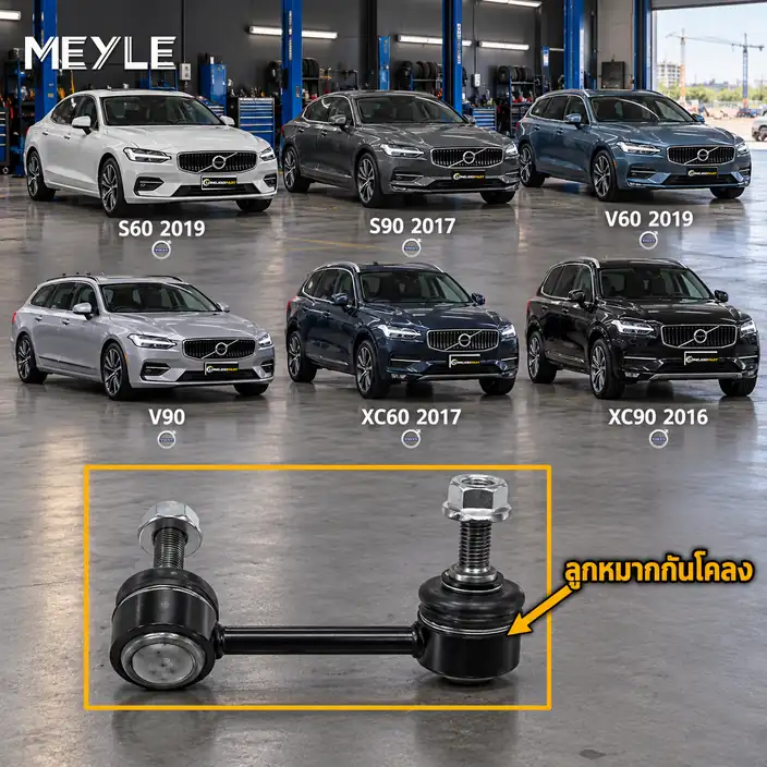 ลูกหมาก MEYLE รหัส 516 060 0022/HD — S60 III (224) ปี 2019–2022 / S90 II (234) ปี 2016–2022 / V60 II (225) ปี 2019–2022 / V90 II Estate (235) ปี 2016–2022 / XC60 II (246) ปี 2017–2022 /