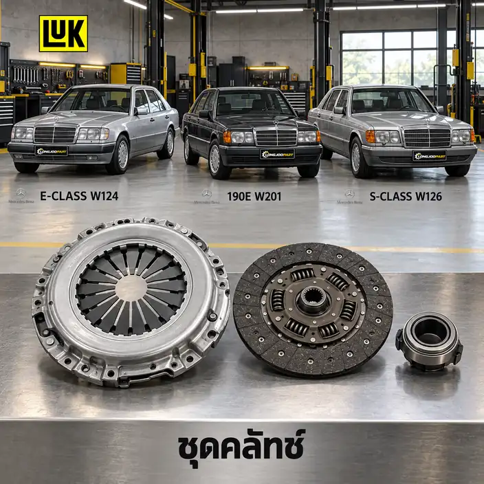 ชุดคลัทช์ LUK 623 0223 06 — ชุดคลัทช์+ลูกปืน M102-3 W124 230E W201 W126