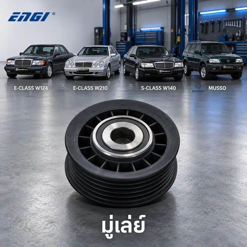 มู่เล่ย์ ENGI EG60063 — มู่เลย์ 6ร่อง M104 W124 W210 W140, Musso