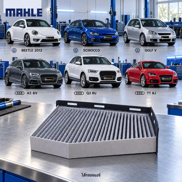 ไส้กรองแอร์ MAHLE รหัส LAK 181-1 — Beetle, Scirocco III, Golf V/VI, A3, Q3 (8U), TT (8J)