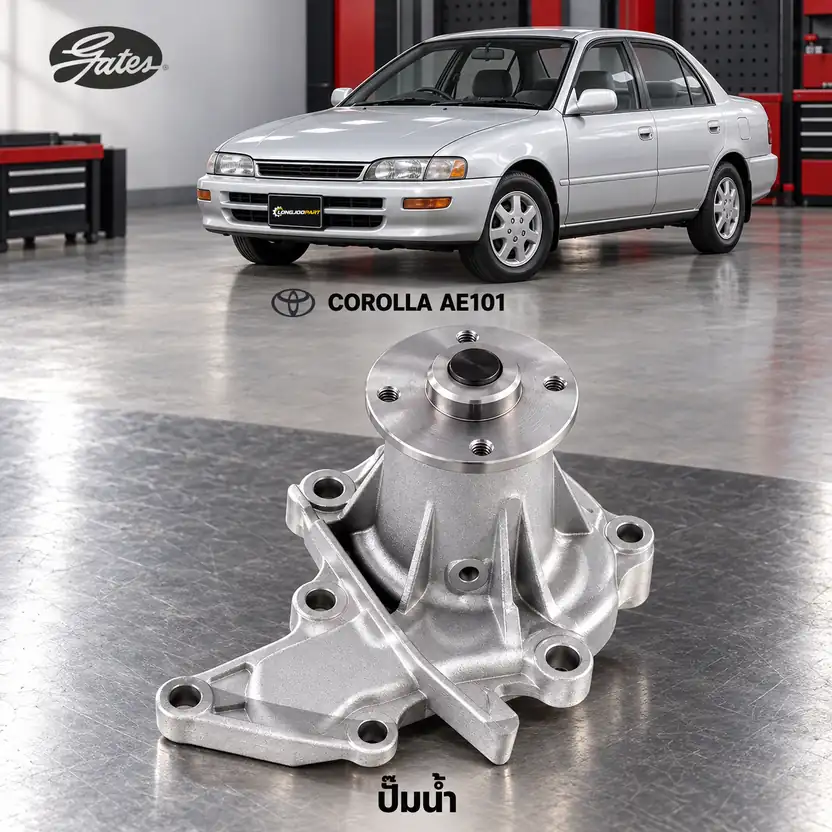 ปั๊มน้ำ GATES GWP-0115 — ปั๊มน้ำ 4A-FE Corolla AE101, 5A-FE Vios