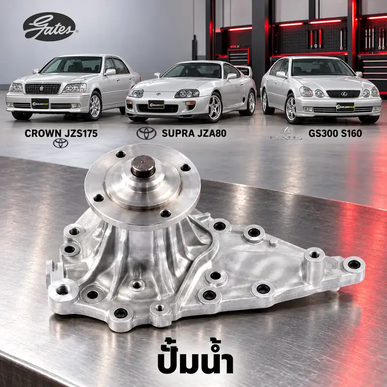 ปั๊มน้ำ GATES 42255 — ปั๊มน้ำ 1-2JZ-GE Crown JZS175, Supra, GS300