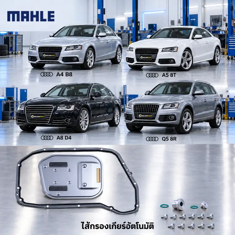 ไส้กรองเกียร์อัตโนมัติ MAHLE รหัส HX 189 KIT — 8-speed / A4 A5 A8 Q5
