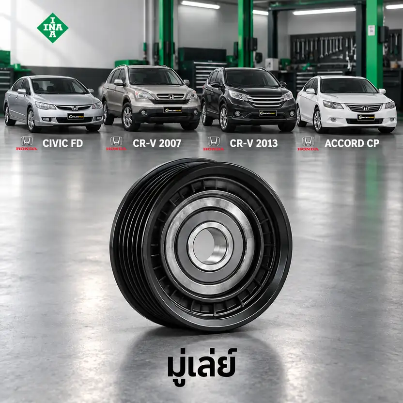 มู่เล่ย์ INA 532 0580 10 — มู่เล่ย์ 7ร่อง R18A Civic FD 1.8, R20A CRV0712, AC08 2.0