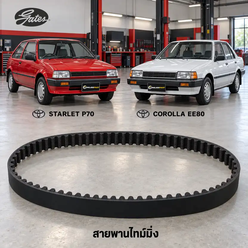 สายพานไทม์มิ่ง GATES T1104 — 2E Starlet, Corolla EE80