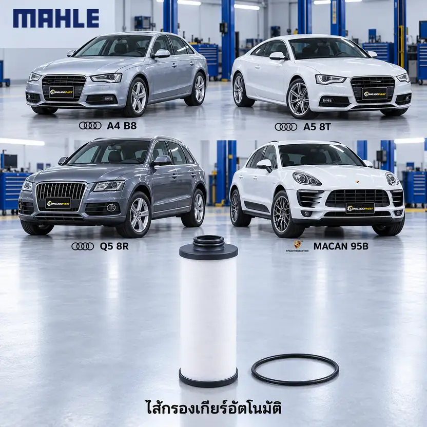 ไส้กรองเกียร์อัตโนมัติ MAHLE รหัส HX 186D — 7-DSG นอกเกียร ์/ A4 A5 Q5, Macan (95B)