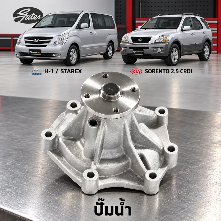 ปั๊มน้ำ GATES GWP-0242 — ปั๊มน้ำ D4CB H1, Starex 2.5CRDi, Sorento