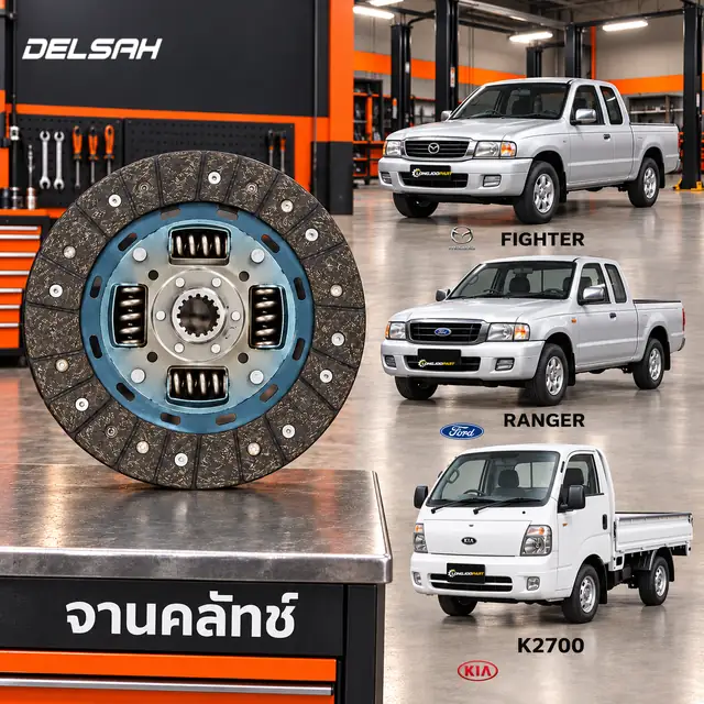 จานคลัทช์ DELSAH TL1306C-T2 — จานคลัทช์ 9.5นิ้ว 22T WL Fighter Ranger, K2700