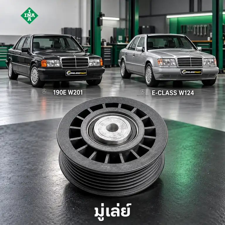 มู่เล่ย์ INA 532 0025 10 — มู่เลย์ตัวตั้ง 6ร่อง M102 OM601-6 W201 W124
