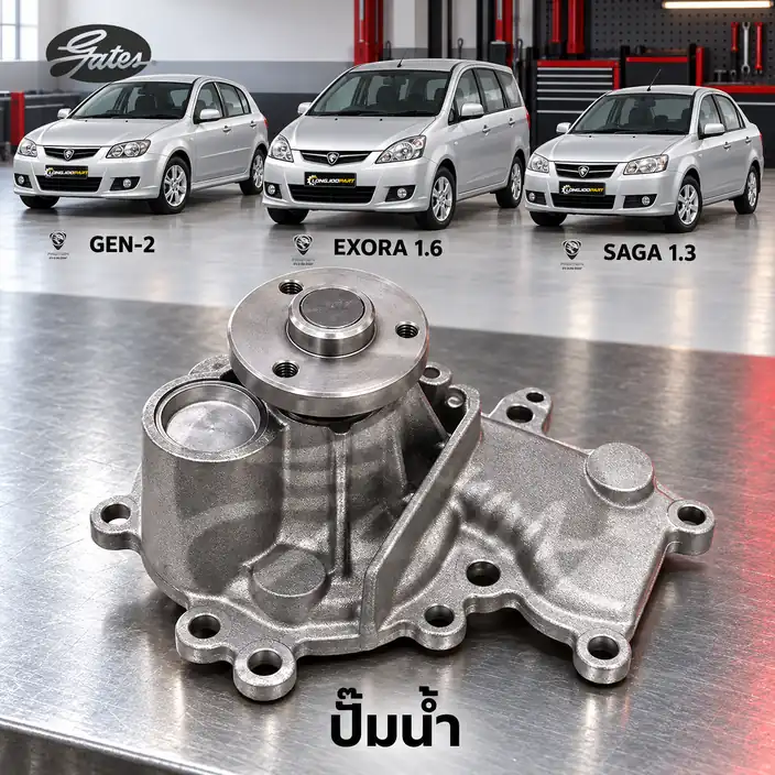 ปั๊มน้ำ GATES GWP-0007 — ปั๊มน้ำ Gen2, Exora 1.6 ปี 2009, Saga 1.3