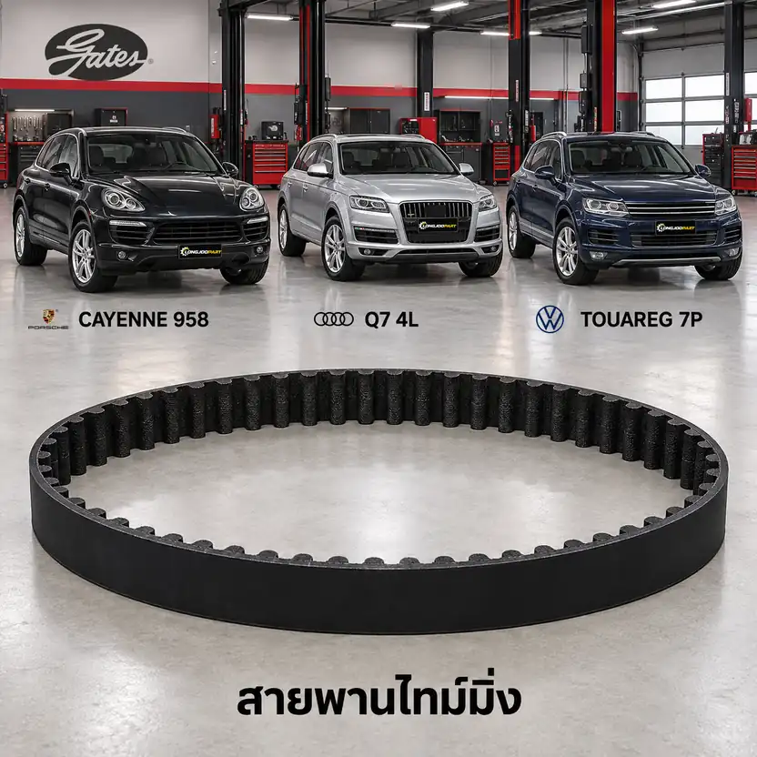 สายพานไทม์มิ่ง GATES T347 — Cayenne (92A), Q7 3.0TDI ปี 2006, Touareg