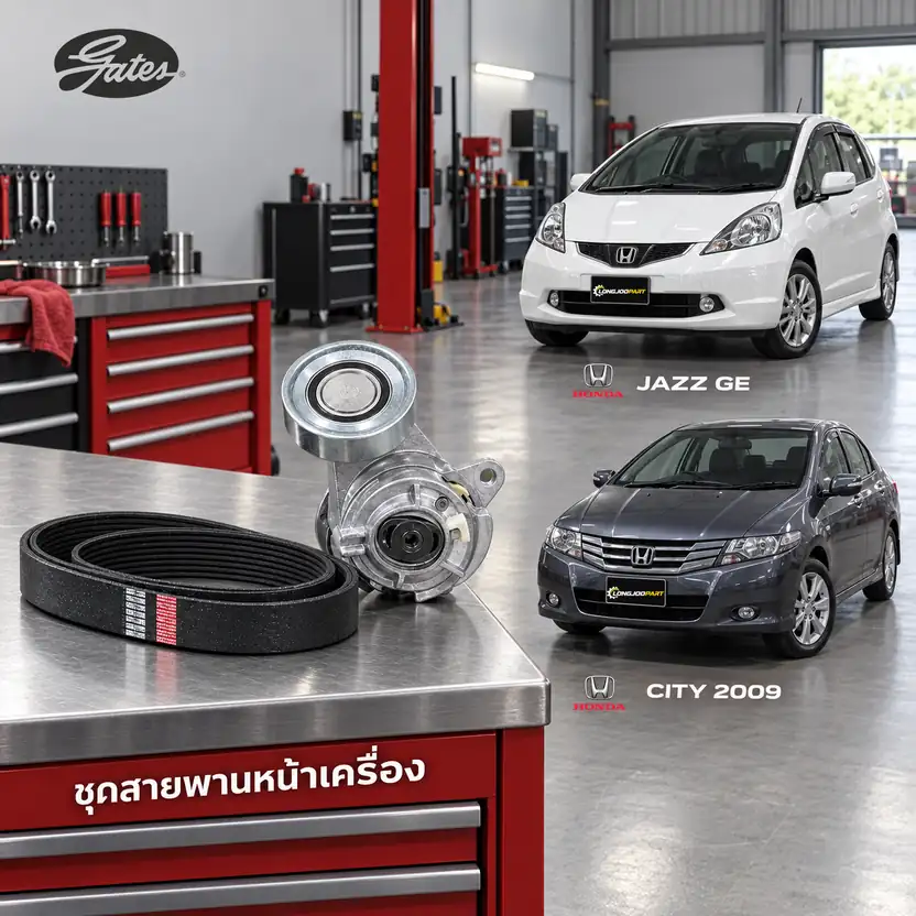 ชุดสายพานหน้าเครื่อง GATES ACK-5PK1135-K1 — ชุด 5PK1135 L15A7 Jazz GE 1.3/1.5, City ปี 2009