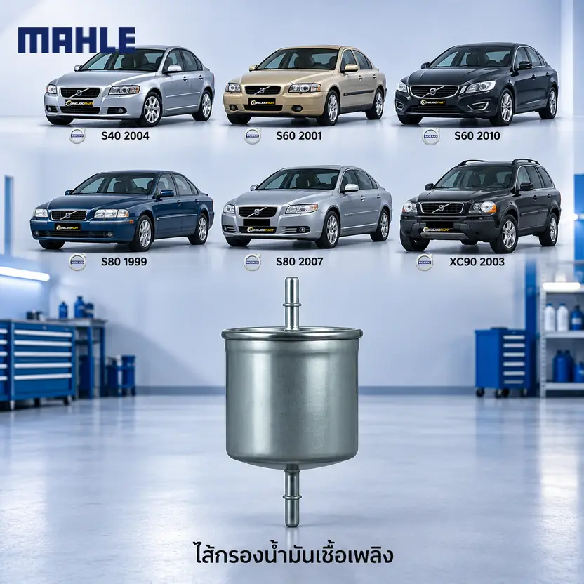 ไส้กรองน้ำมันเชื้อเพลิง MAHLE รหัส KL 196 — เบนซิน / S40 S60 S80 XC90