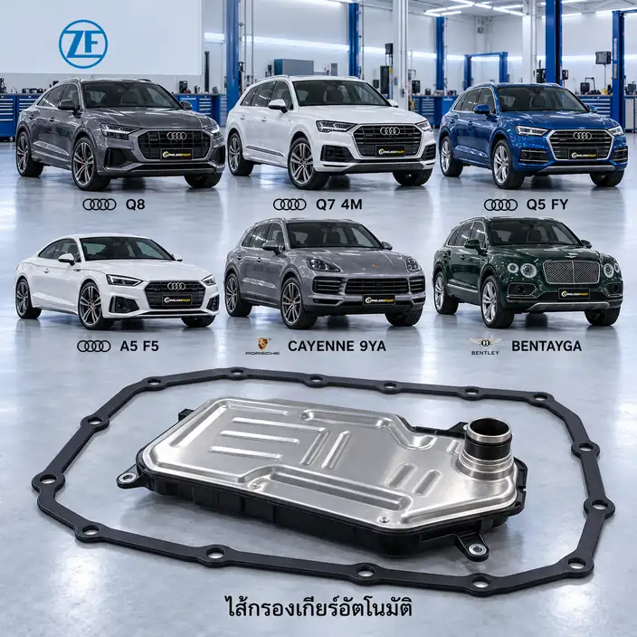 ไส้กรองเกียร์อัตโนมัติ MAHLE รหัส 1103-298-112 — 8-speed / Q8 Q7 Q5 A5, Cayenne (9YA), Bentayga