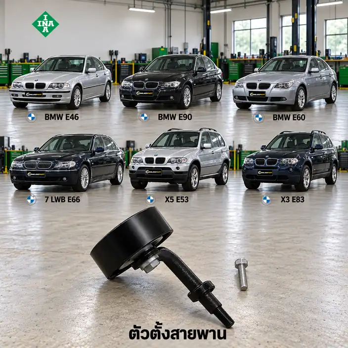 ตัวตั้งสายพาน INA 531 0783 10 — ชุดตั้งสายพาน M47 M57 E46 E90 E60 E66 E53 E83